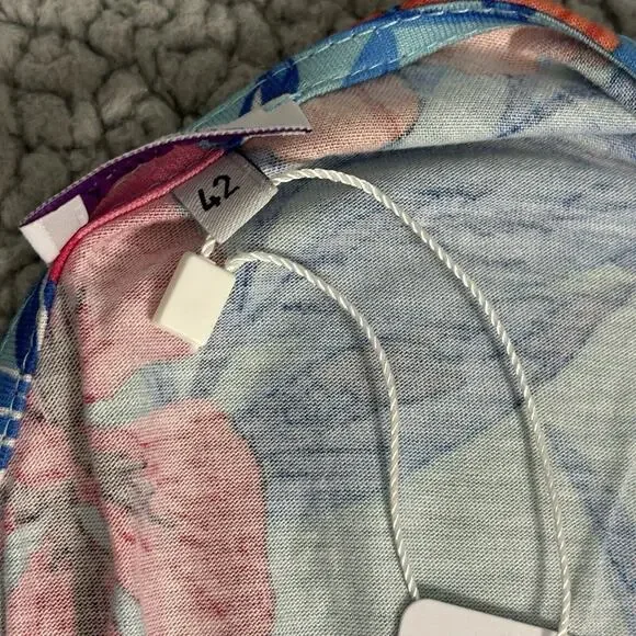 Lascana VS Womens Jumpsuit Faux Wrap Floral sz 10 Wide Leg Tropical bloomcore - Picture 16 of 16